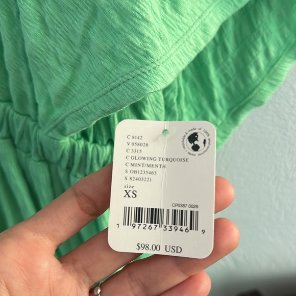 NWT FREE PEOPLE LA LA MAXI DRESS, TURQUOISE, XS, SOLD OUT COLOR - Picture 11 of 15